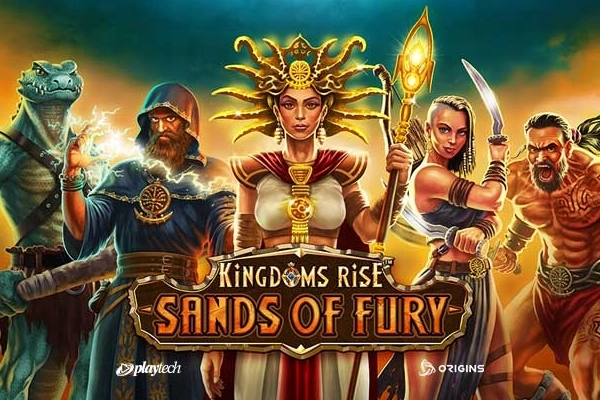 Kingdoms Rise: Sands of Fury (Playtech) logo