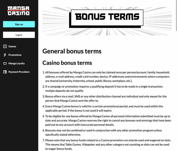 Bonuses and Promotions